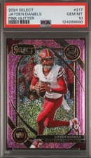 2024 Panini Select - Club Level Jayden Daniels #217 Pink Glitter RC /15
