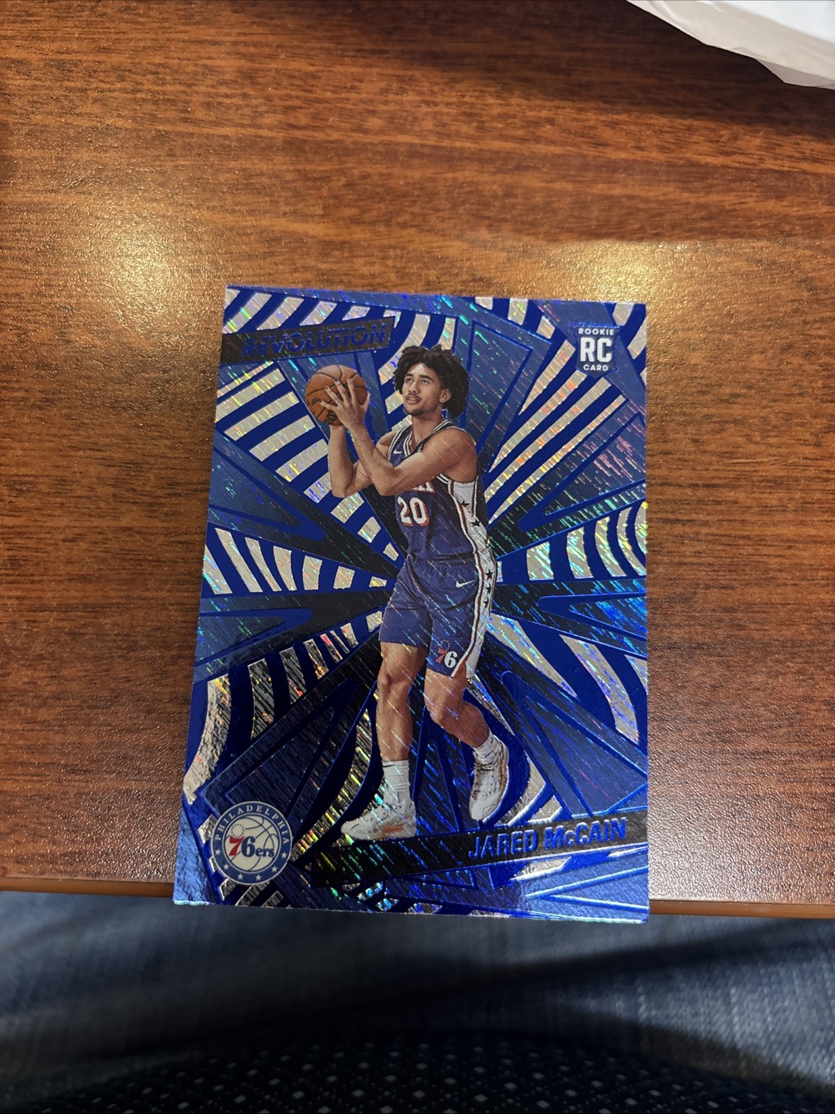2024-25 Panini Revolution - Rookies Jared McCain #124 Blue Storm (RC)