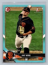 2018 Bowman Draft #BD-55 Jake Wong Sky Blue #/499
