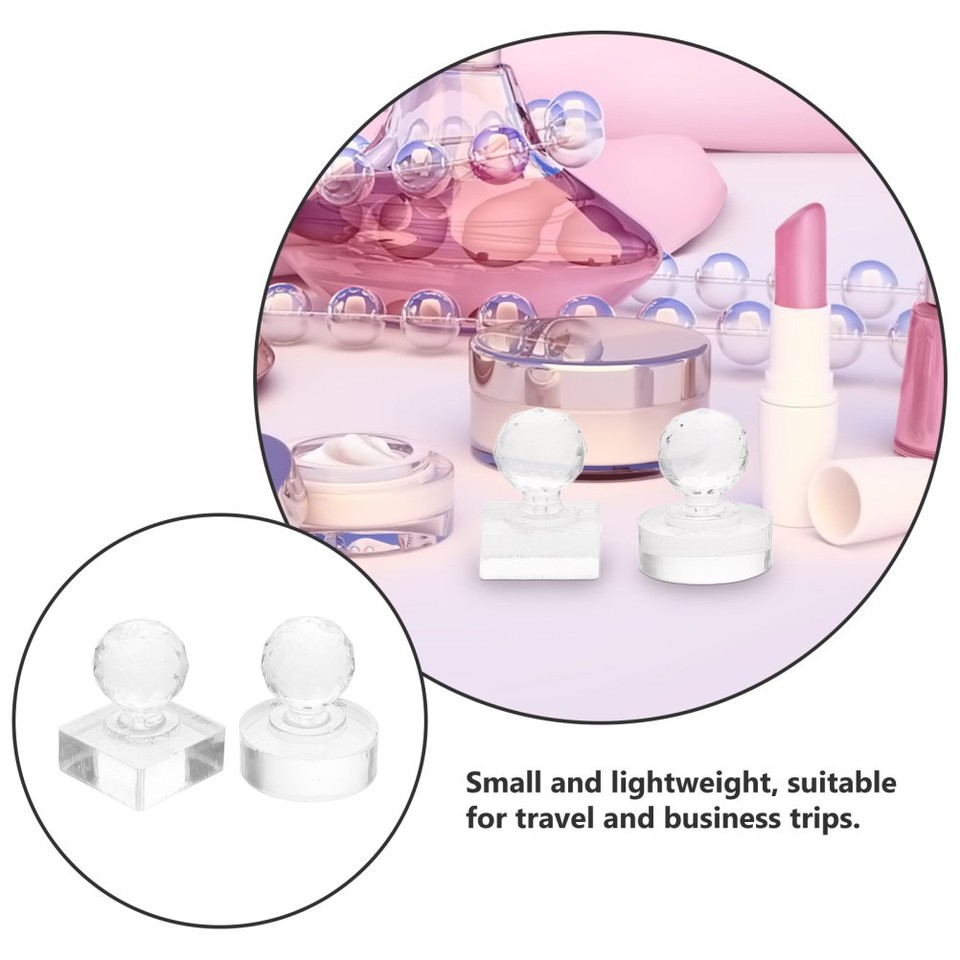 Square Round 2 Pcs Transparent Eyeshadow Pressing Tool Square Round Makeup Powder ...