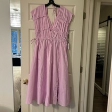 ASTR The Label Lorrie Sleeveless Ruched Lavender Midi Dress Size Medium NWT