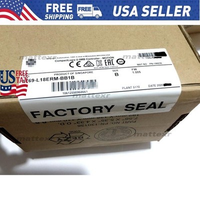 New Sealed 1769-L18ERM-BB1B AB CompactLogix 0.5MB Controller Motion US Free Tax