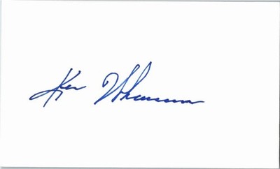 Kenny Wharram- (d.2017) Signed/Autograph/Auto Index Card Chicago Black Hawks NHL
