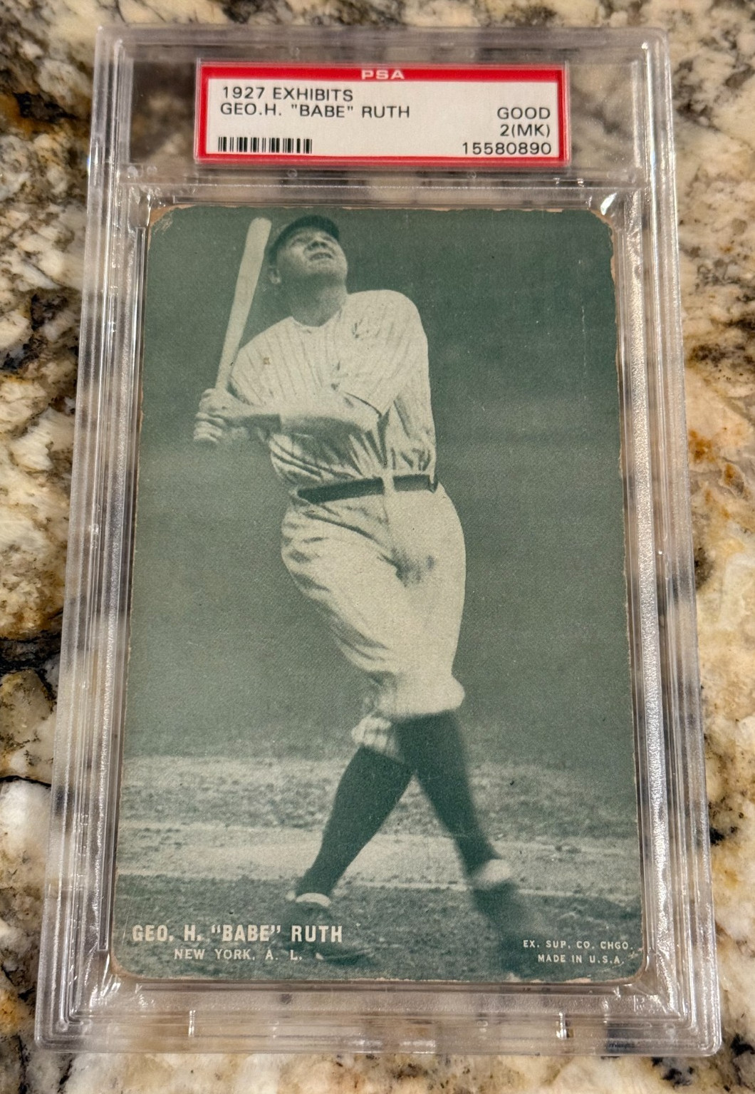 Babe Ruth 1927 Exhibits PSA 2 MK Rare Low Pop HOF Blue Chip NY Yankees Bambino view 1