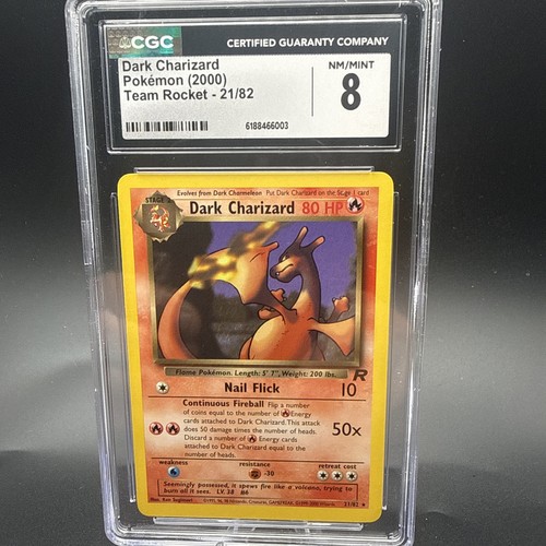 Dark Charizard (Unlimited) graded CGC 8 for sale on eBay