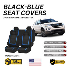 For All Ford Car Seat Covers Set 5 Seat Front Rear Washable 9pcs