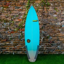 5'8" Coffee Bean EPS Series Surfboard - Blue Spray - Futures Fins