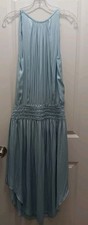 Ramy Brook Sz. M Audrey Smocked Waist Dress Misty Blue 