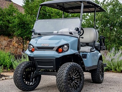2025 E-Z-GO Express 4 ELiTE Lithium blue 24 x 18'' POSTER | wall decor, Garage