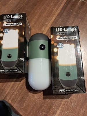 2 x LED Camping Lampe, Batterie betrieben, 3 Helligkeitstufen, neuwertig