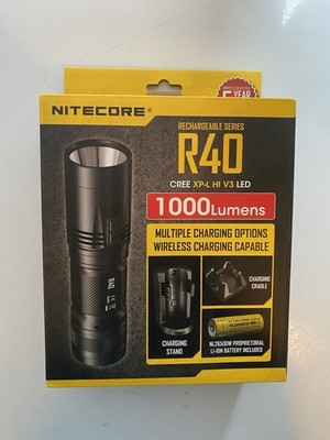 Nitecore R40 1000 Lumen Rechargeable Flashlight Wired/Wireless FREE SHIPPING