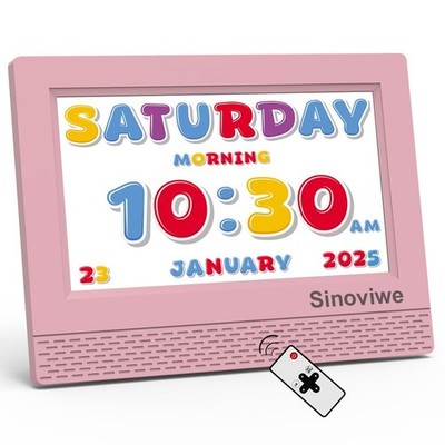 Digital Alarm Clock with 7'' HD Screen, Calendar Function,It is Perfect for K...