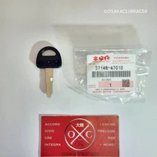 Genuine OEM SUZUKI Motorcycle Key Blank NEW Uncut 37146-47010 Black