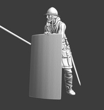 Northern Crusades Miniatures Medieval Infantryman w Shield 28 32 35 40 50 54m