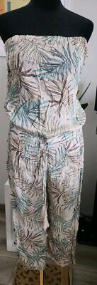 Mahina Womens Jumpsuit Romper Size M Aloha Hawaiian AD64