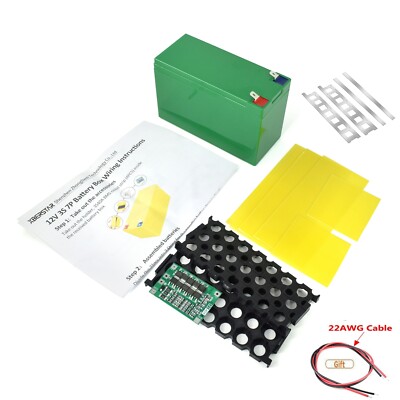 18650 12V 3S 7P Li-ion Battery Case +Holder+40A BMS+Nickel+3240 Insulation Epoxy