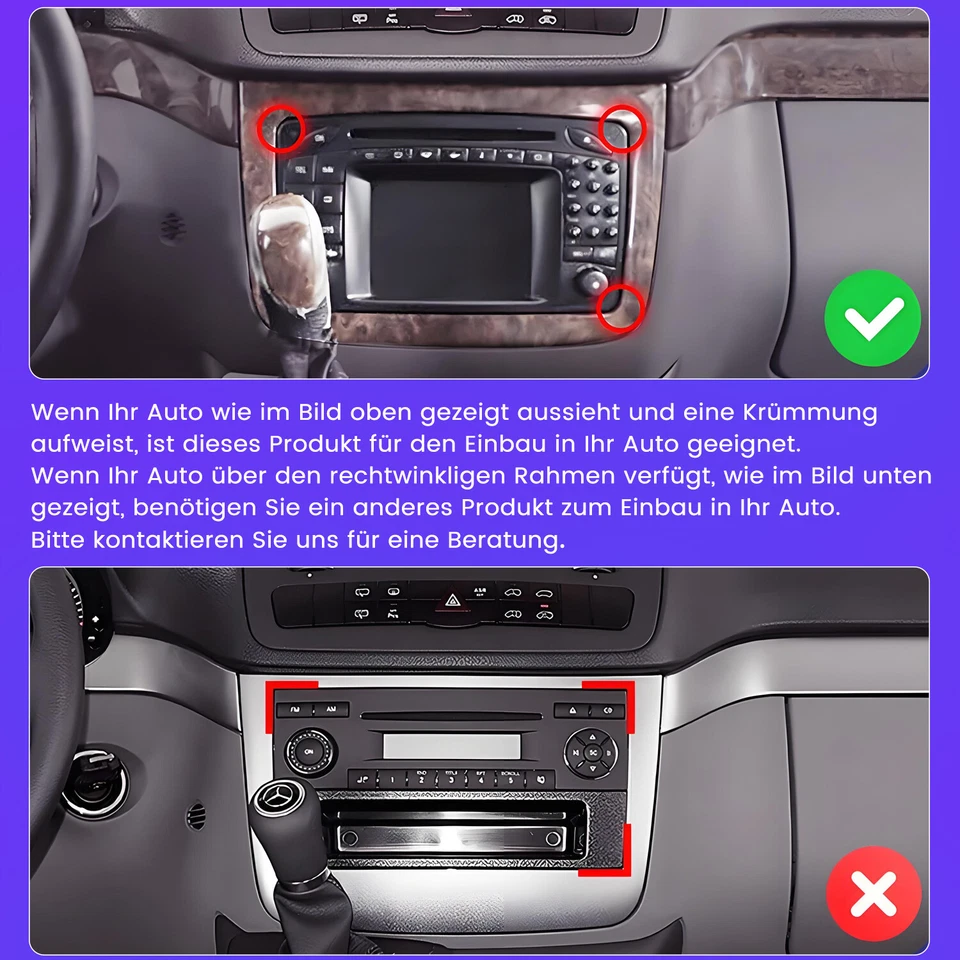 Für Benz Vito Viano W639 2003-2015 Carplay Android 14 Autoradio GPS Navi WIFI BT - Bild 3 von 4