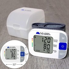 MABIS Universal Wrist Talking Blood Pressure Monitor with Storage Case Brand New