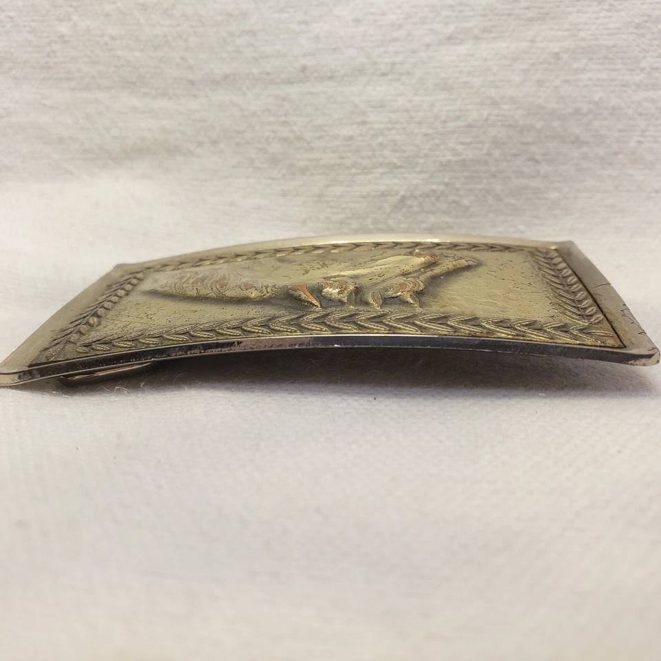 Vintage Brass & Bronze Horses Cowboy Western Belt Buckle- Unisex & Lightweight  - Image 4 of 4