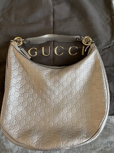 GUCCI GRIGIO MICRO-GUCCISSIMA Pelle Piccolo Borsa a Tracolla 449241 1226  EUR 656,29 - PicClick IT