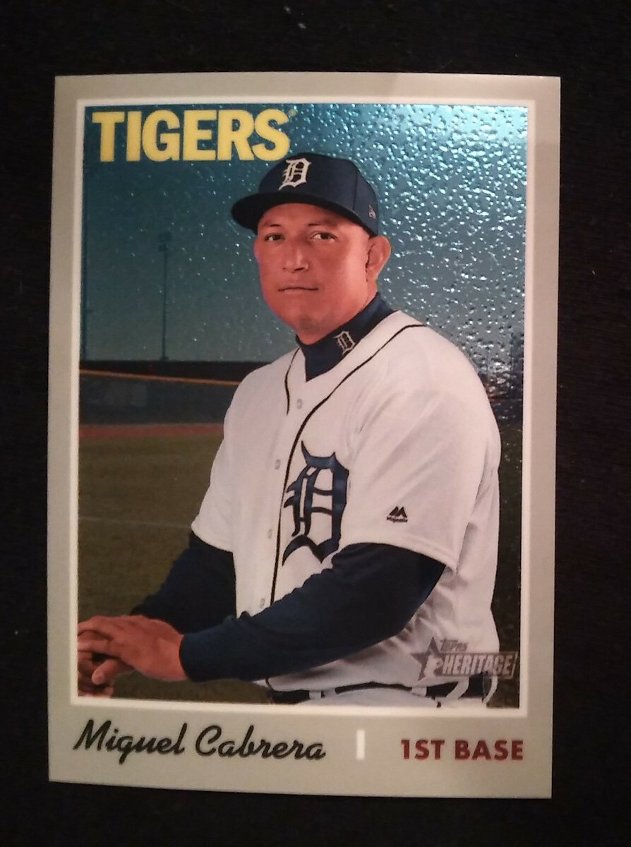 2019 Topps Heritage Chrome Miguel Cabrera #'d/999