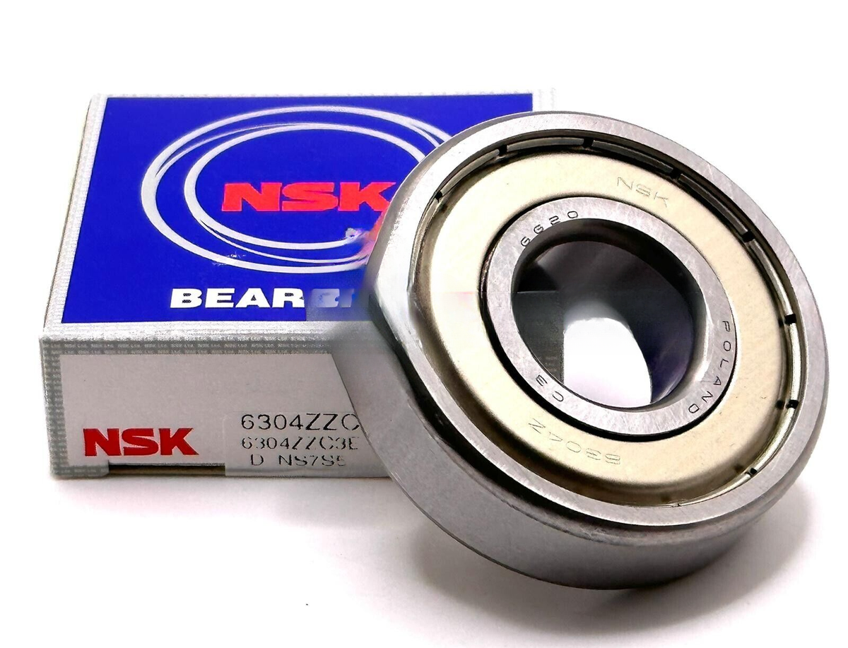 NSK 6304 ZZ C3 DEEP GROOVE BALL BEARING, METAL SHIELDED 20x52x15mm