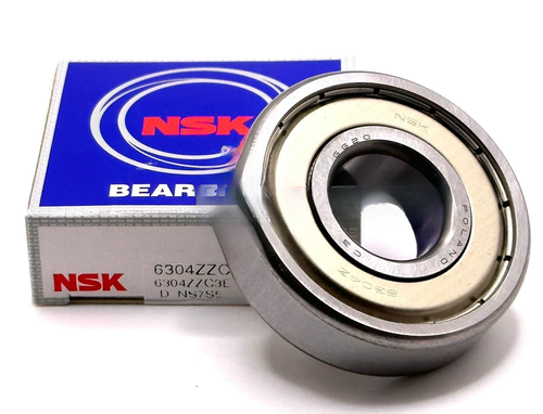 NSK 6304 ZZ C3 CUSCINETTO A SFERE SCANALATO PROFONDO, METALLO SCHERMATO 20x52x15mm 6304 ZZ - Foto 1 di 3