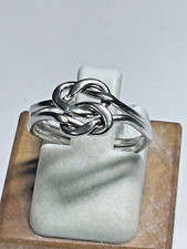Sterling Silver Double Love Knot Ring 1.9g Sz 4