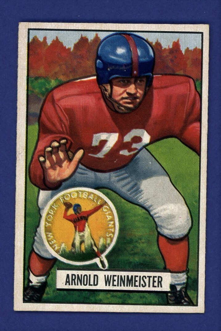 1951 Bowman Arnie Arnold Weinmeister Rc Rookie #21 NM