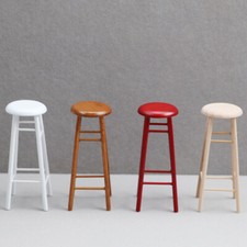 Dollhouse 1:12 Scale Bar Stools High Chairs Wooden Furniture Miniature Accessory