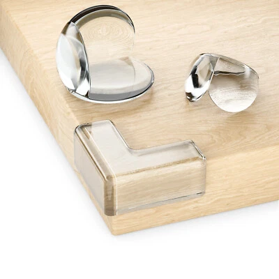 DELEYCON 30x Kantenschutz Silikon Eckenschutz 20x Rund 10x Eckig Kindersicherung Tisch