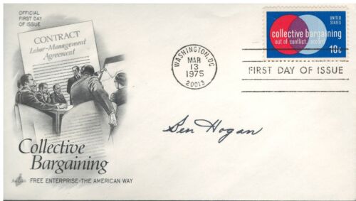 FDC Honoring Collective Bargaining Signed by Ben Hogan  in 1975 with COA