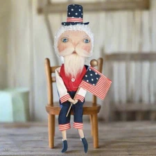 Primitive Folk art Americana Patriotic Samuel Liberty Doll Joe Spencer 15"
