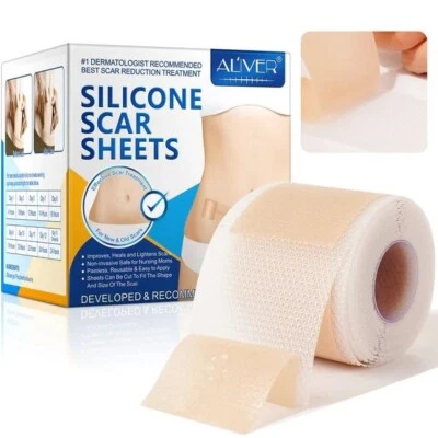 ALIVER SCAR TAPE Aliver Silicone Scar Sheet MEDICAL GRADE Scar Removal Silicone Tape Treatment