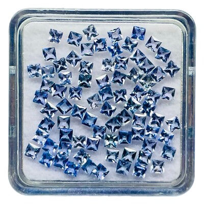 80 Stück Natürliche Tansanit 1.8mm Quadrat Schliff Glänzend Lose Großhandel