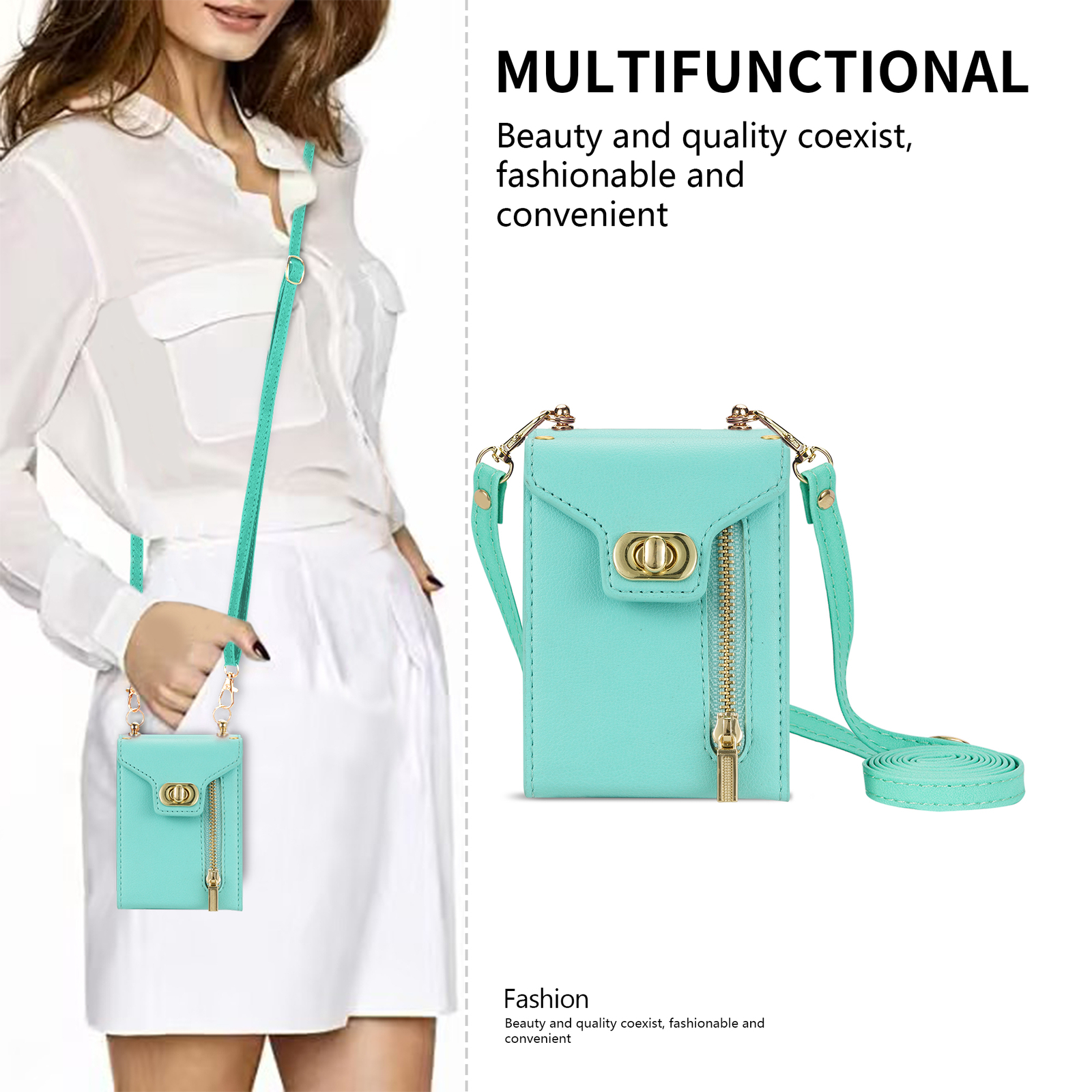 Leather Card Bag Wallet Case Crossbody Strap For Samsung Galaxy Z Flip