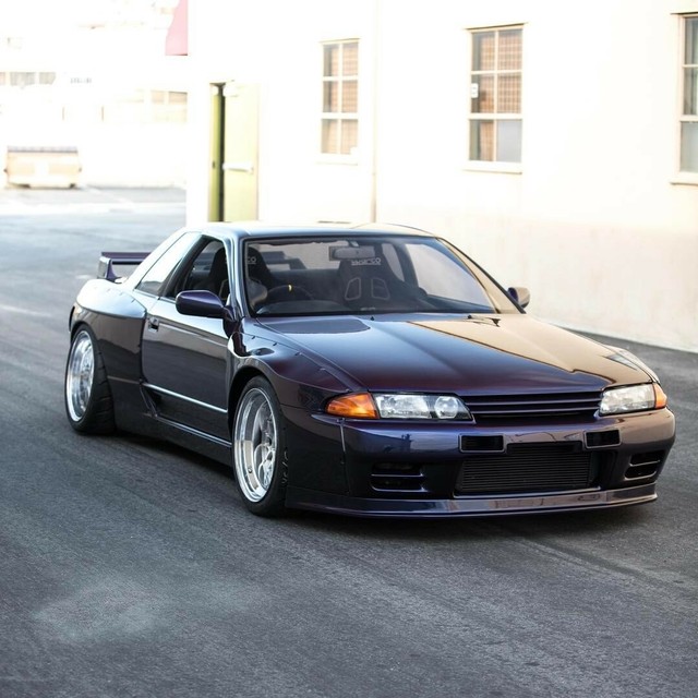 RB Style Carbon Fiber Glossy For Nissan R32 Skyline GTR Front Bumper