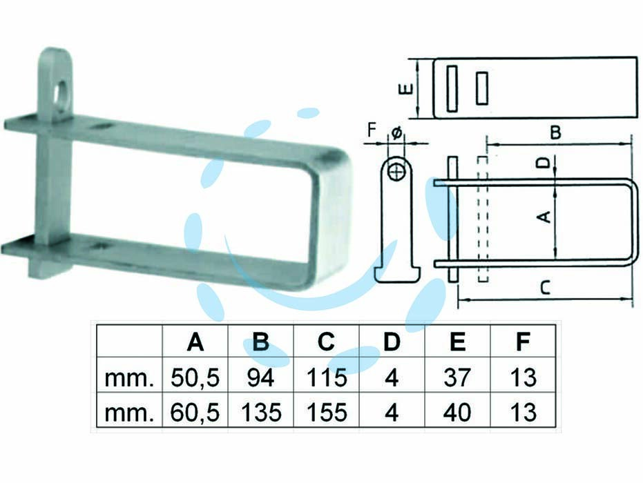 CRAVATTA BLOCCACANCELLO IN ACCIAIO PAL24