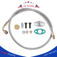 Turbo Oil Feed Line Kit Oil Return Line For T3 T4 T60 T61 18 Pnt 90 Degree 41 Turbo Oil Feed Line Kit Oil Return Line For T3 T4 T60 T61 18 Pnt 90 Degree 41