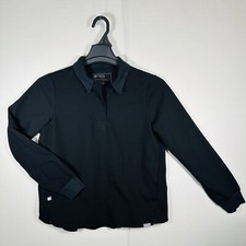 FIGS Igava Women S Black LIMITED Edition Polo Scrub Top Pullover Collar Small