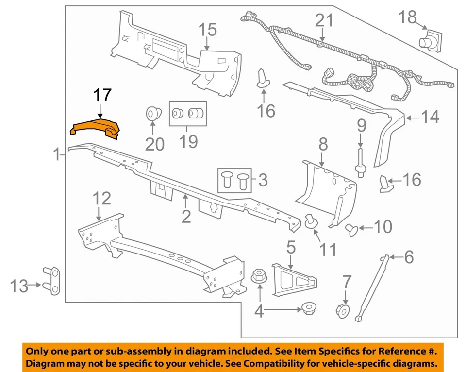 Remolque para parachoques trasero Silverado Sierra 2007-2014 receptáculo de luz GM # 15932302 Foto 2 de 3