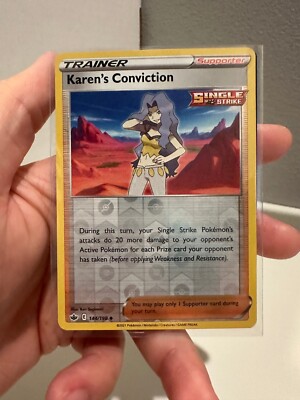 2x Karen's Conviction 144/198 Chilling Reign Reverse Holo Pokemon NM 1215#57