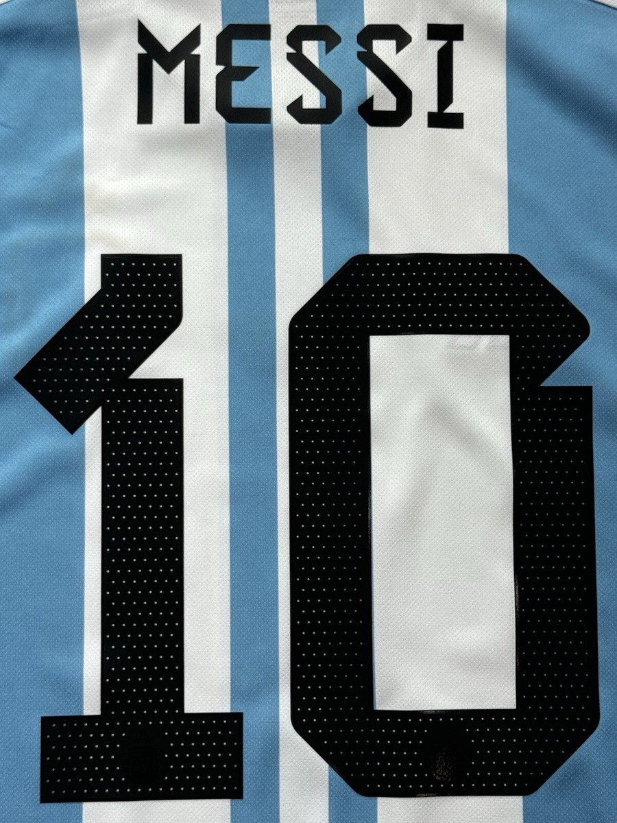 2022/23 Argentina Home Jersey #10 Messi Medium World Cup Champions