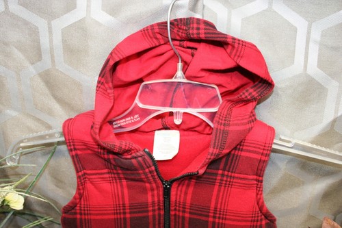 Wonder Kids Girl's Red Black Hoodie Vest Jacket Size 5T coat shirt top Sale* - Picture 2 of 10