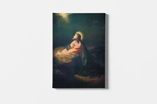 Christ in Gethsemane by Heinrich Hofmann Canvas/Poster Wall Art - Jesus Print