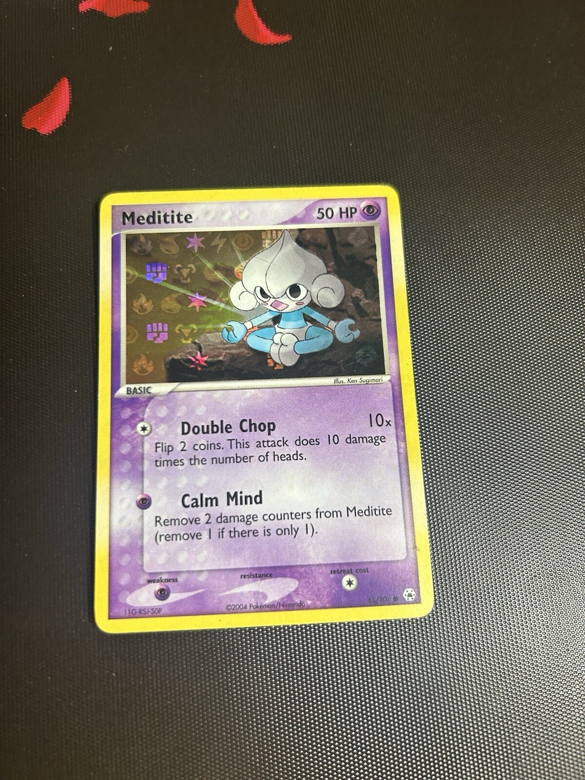 Pokemon TCG Hidden Legends - Meditite 65/101 -  Holo Card