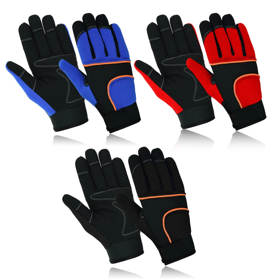 Guantes de trabajo de seguridad de alta resistencia protección de manos mecánico jardinería constructores corte Foto 4 de 4