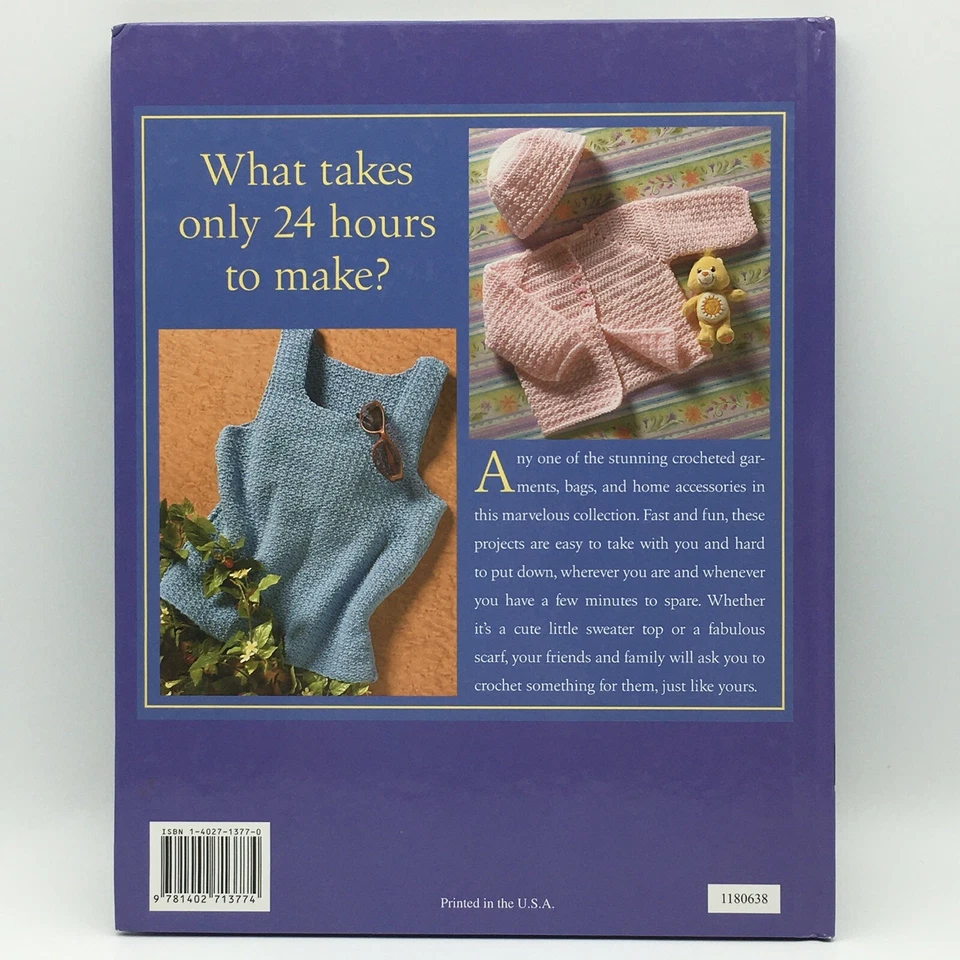 24-Hour Crochet Projects ☆ By Rita Weiss ☆ Scarf ☆ Hats ☆ Purse ☆ Afghan ☆ HC - Image 2 of 4