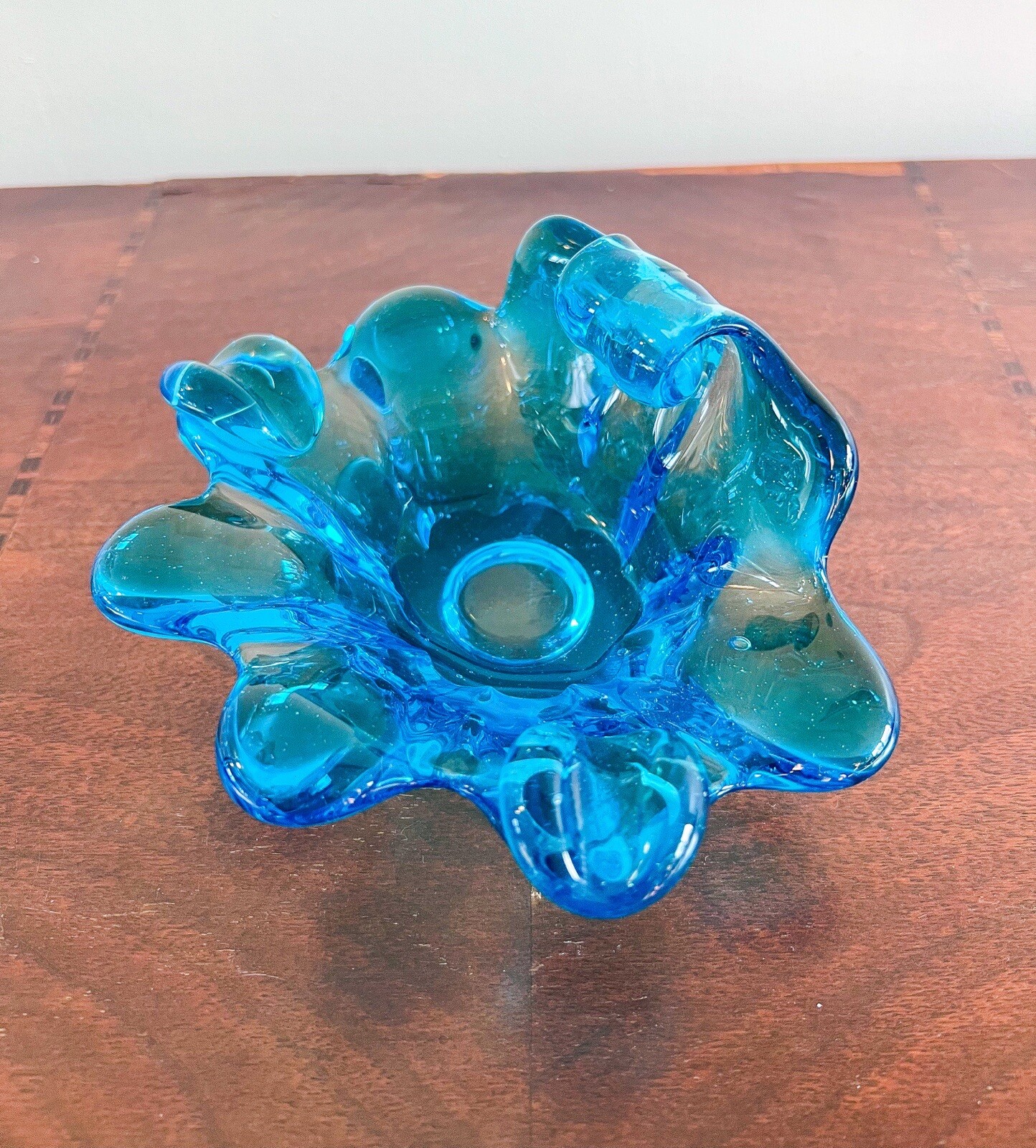 Aqua blue vintage glass bowl eBay