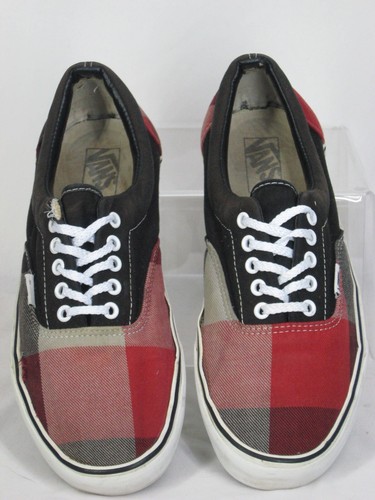 VANS Off Wall Black Red Plaid Pre-owned Men US 10 Women 11.5